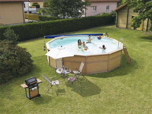 piscine Azteck en bois ronde